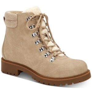 Style & Co Maariah Lace-Up Booties in Light Taupe Size 9.5M MSRP $90